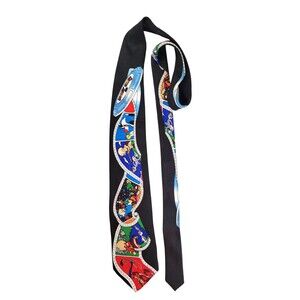 Vtg 1993 Looney Tunes Film Strip Men's Tie Necktie Bugs Taz Marvin Martian Elmer
